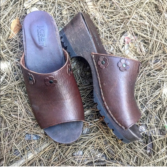 J.Crew Wooden Flower Clogs - Picture 2 of 5